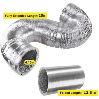 iPower : IPWGLDUCT4X25* ท่อระบายอากาศ Aluminum Ducting Dryer Vent Hose