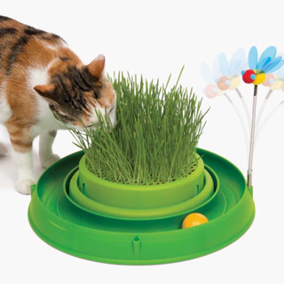 Catit Play 3-in-1 Circuit Ball Toy with Scratch Pad ของเล่นรางบอลกลม 3-in-1 กับที่ขูดเล็บ