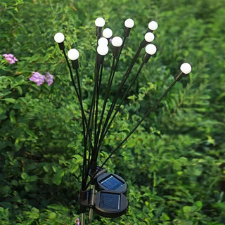8LED ไฟสวนโซล่าเซลล์ โคมไฟพลังงานแสงอาทิตย์ รูปหิ่งห้อย สําหรับตกแต่งสวน และสนามหญ้ากลางแจ้ง