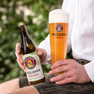 🌟พร้อมส่ง🌟Paulaner Non-Alcoholic Weissbier 0,0% 500 ml. 4 bottles พอลลาเนอร์ ไวส์เบียร์ นอน แอลกอฮอลิค 500 มล. 4 ขวด
