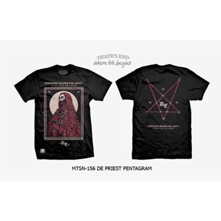 MTSN-156 DE PRIEST PENTAGRAM เสื้อผลิตจากผ้า cotton เกรดดี 100 % ใส่สบายไม่ยืดไม่หดซักเครื่องได้ ไม่ย้วย