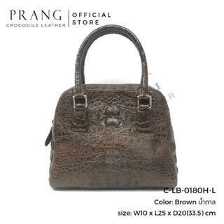 Prang Crocodile Leather Top Handle Bag Handbag กระเป๋าถือสตรี กระเป๋าผู้หญิง หนังจระเข้ C-LB-0180H-L