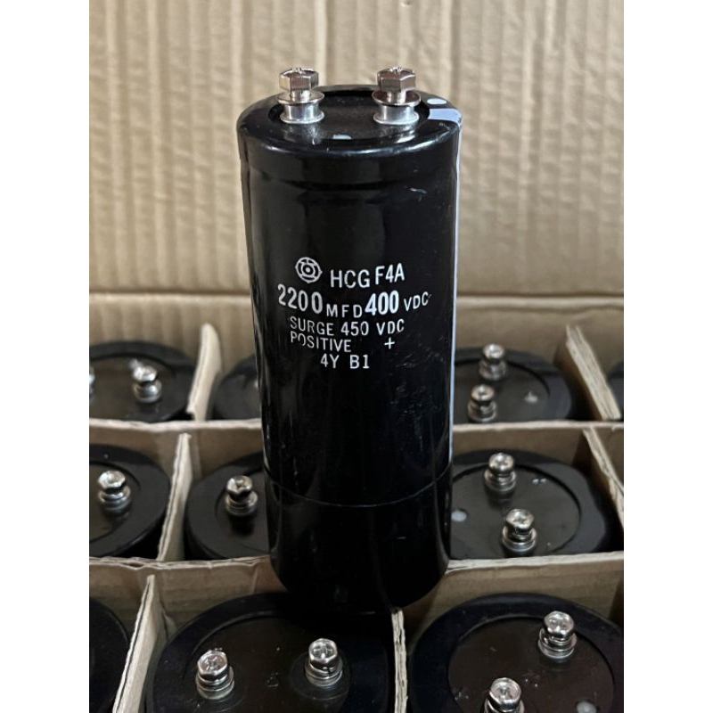 คาปาซิเตอร์  2200uF 450V C2200uf 450V  C2200UF 450V C2200uF 450V ขนาด13x5cm. พร้อมส่ง Hitachi