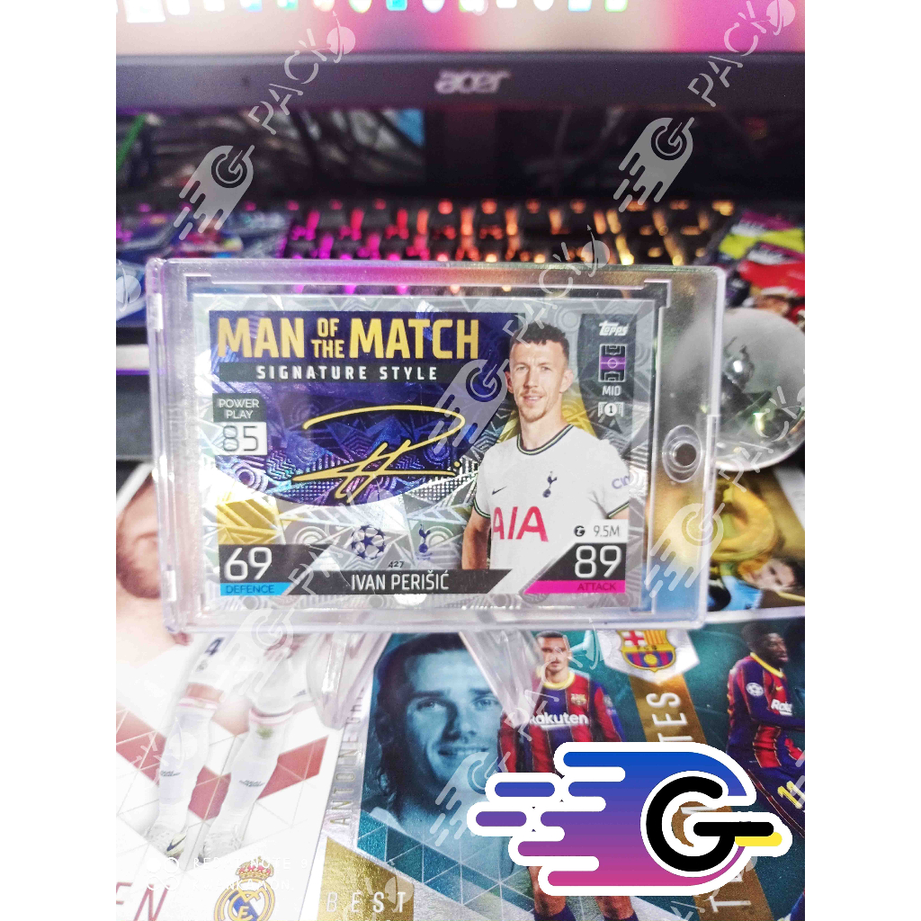 การ์ดนักฟุตบอล  Match Attax Champions League 2022/2023  Man of the Match ivan perišić ลายเซ็นปริ้น (