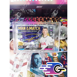 การ์ดนักฟุตบอล  Match Attax Champions League 2022/2023  Man of the Match ivan perišić ลายเซ็นปริ้น (แถม Topload)