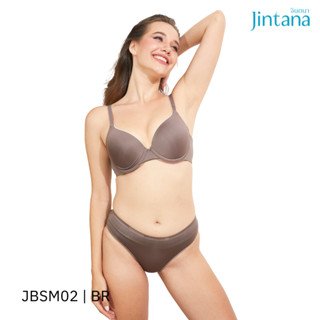 Jintana เสื้อชั้นใน (เสริมโครง) รุ่น Smoothie2 รหัส JBSM02 สีน้ำตาล