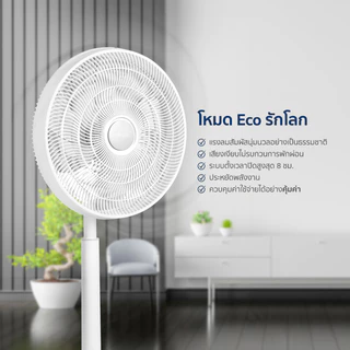 Alectric พัดลม 16 นิ้ว RF2 พร้อมรีโมท ปรับสูงต่ำได้ 50W พัดลมตั้งพื้น รับประกัน 3 ปี