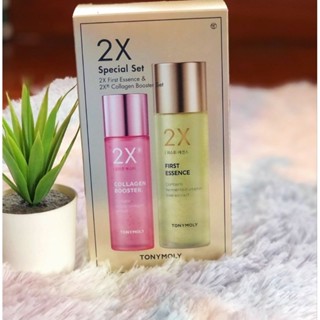 Tonymoly 2x First Essence (200ML) + 2xR Collagen Booster (120ML) - ชุดพิเศษจากเกาหลี​