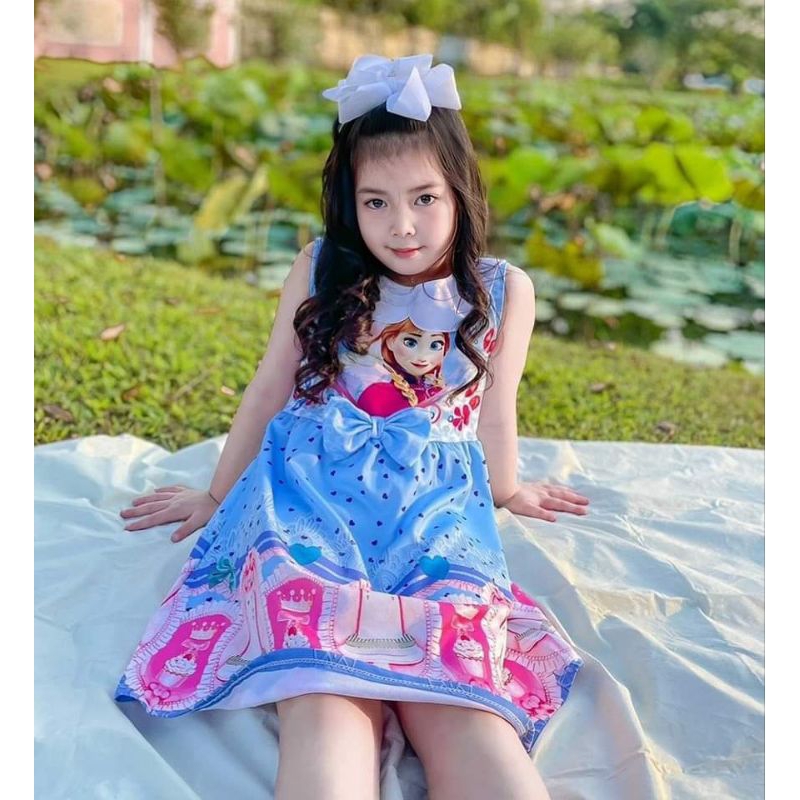 ชุดเดรสลายเอลซ่าแอนนา คอบัว