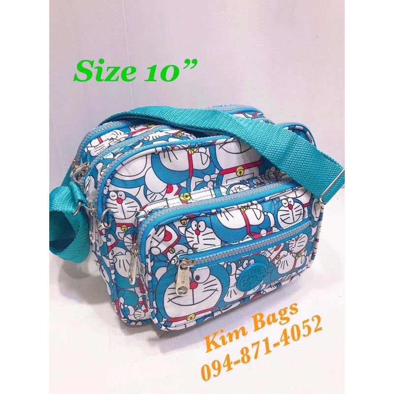 🌸🌈Doraemon- kitty-สีพื้น-(ราคาล้างสต๊อกโกดัง 💕กระเป๋าสะพายข้างขนาด 10 นิ้ว🌟⚡️⚡️