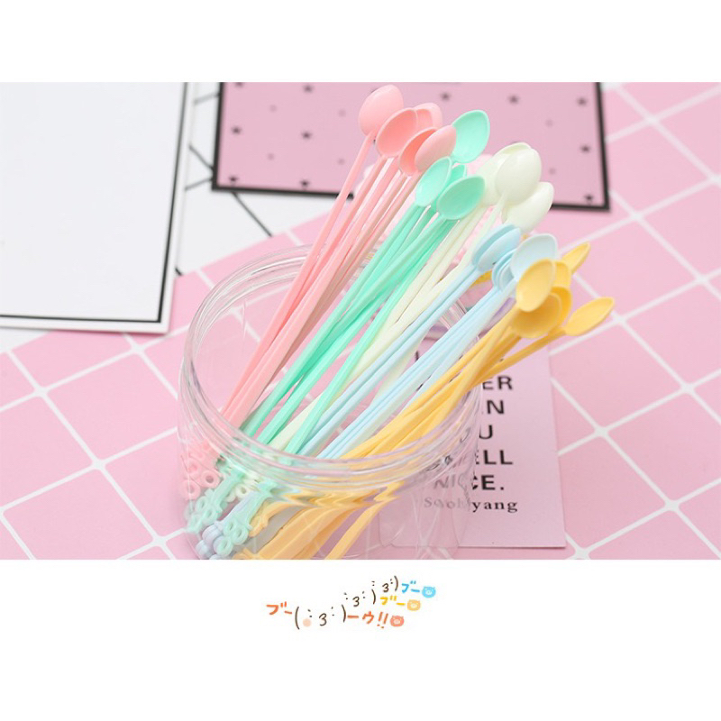 90.V.VDIY310ช้อนพลาสติก ของจิ๋ว 🇹🇭พร้อมส่ง🇹🇭3ชิ้น - รูปที่ 4