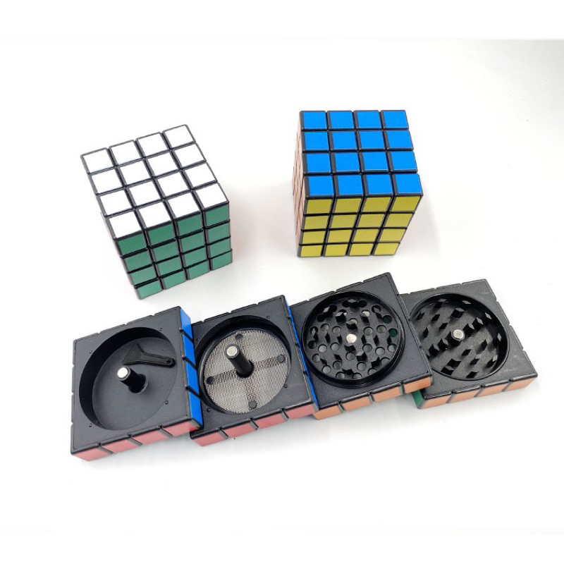 เครื่องบดสมุนไพร ที่บดสมุนไพร ทรงรูบิค ขนาด 60 mm พร้อมส่ง ราคาถูก