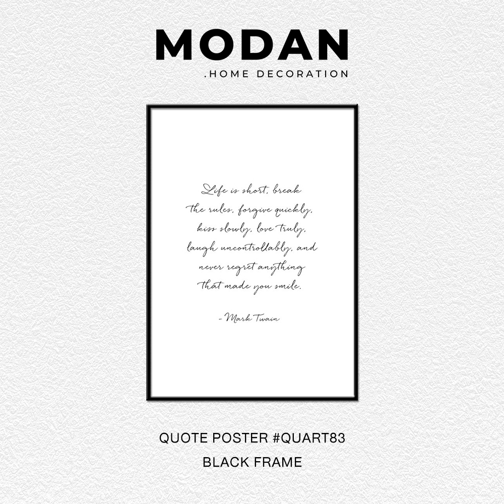 ⚡ พร้อมจำหน่าย ⚡ MODAN ภาพตกแต่งบ้านสไตล์โมเดิร์น QUOTE POSTER ART รหัส QUART83