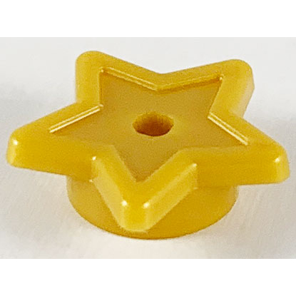 LEGO PART No: 11609 (ชิ้นส่วนเลโก้) Plate, Round 1 x 1 with Star and Small Pin Hole