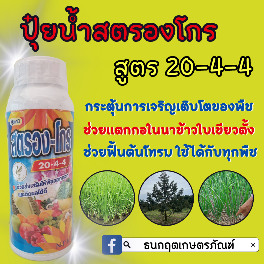 ปุ๋ยเคมีสูตรน้ำ 20- 4 - 4