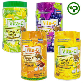 Vita-C ไวต้า-ซี Vitamin C 25mg T.man วิตามินซี 1000เม็ด/กระปุก