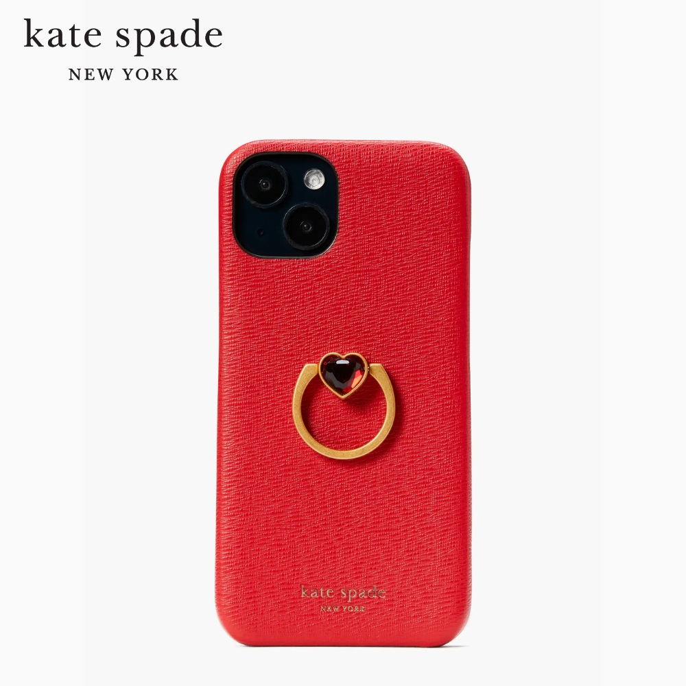 KATE SPADE NEW YORK AMOUR WRAPPED HEART RING STAND IPHONE 14 PRO CASE KA090 เคสโทรศัพท์