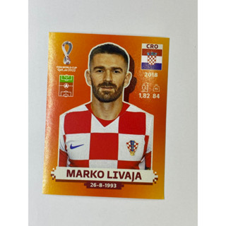 สติ๊กเกอร์สะสม Marko Livaja ฟุตบอลโลก Worldcup 2022 Croatia ของสะสมทีมฟุตบอล โครเอเชีย