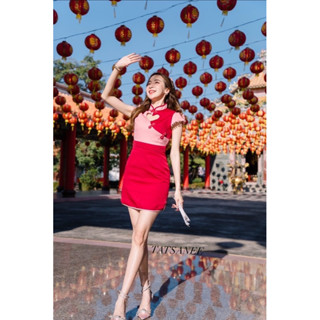 มินิเดรสกี่เพ้า แต่งเว้ารูปหัวใจตรงอก กระโปรงทรงเอใส่แล้วสวยน่ารัก เซ็กซี่ คัตติ้งเปะ