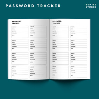 สมุดจดบันทึกพาสเวิร์ด PASSWORD TRACKER