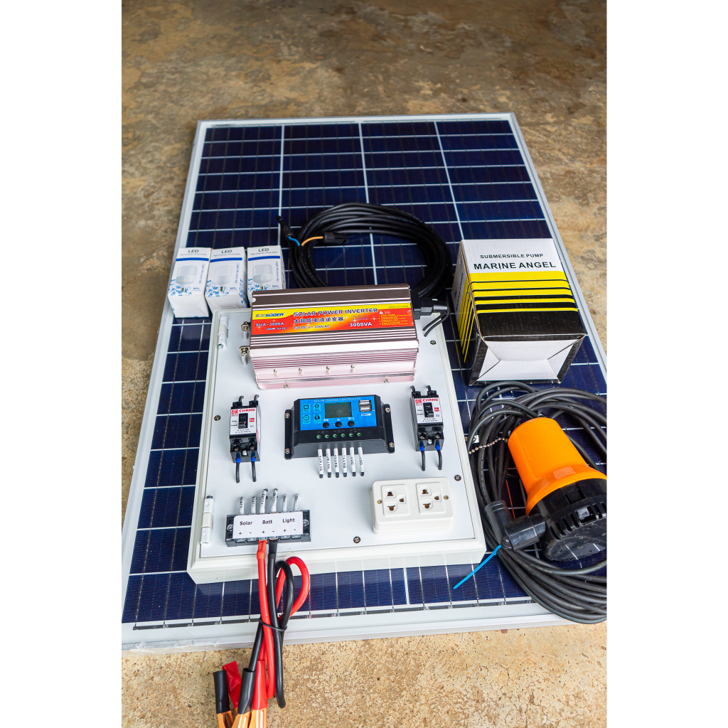 ชุดนอนนา 3000W suoer พร้อมแผง 100w (ไม่รวมแบต) ❤️แถม(ปั้มน้ำ65w) แถม(หลอดไฟ5w)❤️ - รูปที่ 3