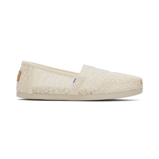 TOMS รองเท้าลำลองผู้หญิง สลิปออน รุ่น Alpargata Natural Posy Lace (CA) รองเท้าลิขสิทธิ์แท้