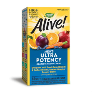 Natures Way Alive! Mens Ultra Potency Complete Multivitamin 60 Tablets