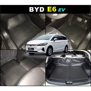 พรมรถยนต์ BYD E6 พรมกระดุมเม็ดเล็กpvc เข้ารูป ตรงรุ่นรถ