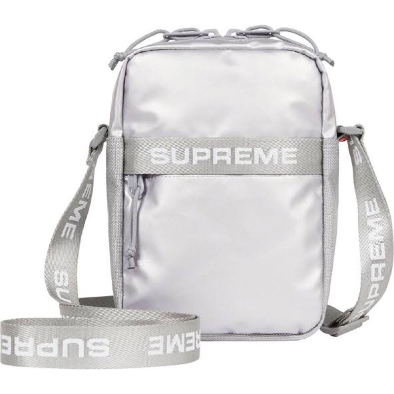 ใหม่พร้อมส่ง ของแท้ กระเป๋า Supreme Shoulder Bag Silver Colorway