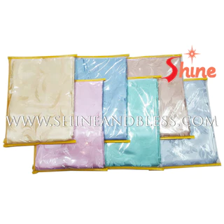ผ้าแพรแท้ Shine ขนาด 6 ฟุต โทนสีพาสเทล