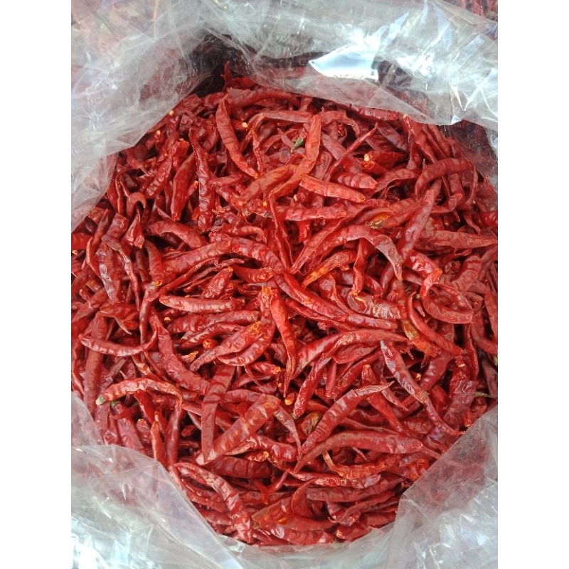 พริกแห้งอินเดีย.เด็ดก้าน.สีแดงสวย.คุณภาพดี ขนาด500กรัม-110บาท