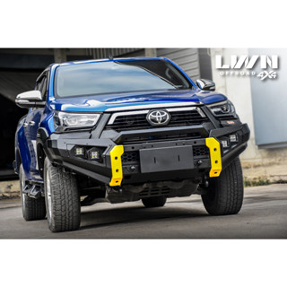 กันชนหน้าออฟโรด Revo 2020+  กันชนเหล็กดำ OFF ROAD BUMPER รุ่น FB-016 แบรนด์ LWN4x4 Toyota Revo Rocco