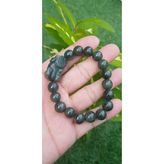 หยก พม่า แท้ Jade กำไล ประคำหยก (Jadeite Beads Bracelet) พม่า (Myanmar) พร้อมจี้หยก