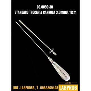 Hilbro 06.0090.30 		STANDARD TROCAR &amp; CANNULA 3.0mmØ, 11cm	.