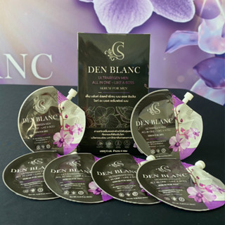 Den Blanc เซรั่มบำรุงผิวหน้า จากสารสกัดเสต็มเซลล์กล้วยไม้พรีเมียม สีดำ ซองขนาด 6 ml แบบกล่องบรรจุ 6 ซอง