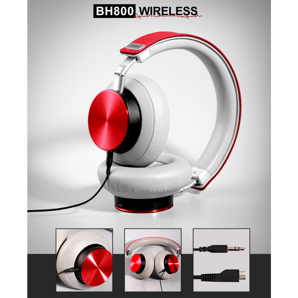 หูฟังบลูทูธ WK Head Phone BH800 (RED)////////