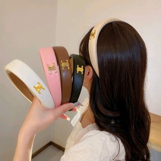 พร้อมส่งที่ไทย ที่คาดผมซีลีน แบบหนังยุโฟมข้างในนิ่ม น่ารักเรียบหรู โลโก้celine กิ๊ฟที่ติดผม เครื่องประดับ