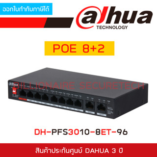 DAHUA DH-PFS3010-8ET-96 Unmanaged 8-Port PoE Switch BY BILLIONAIRE SECURETECH