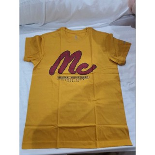 เสื้อยืด MC Jeans ไซส์ M สีมัสตาร์ด