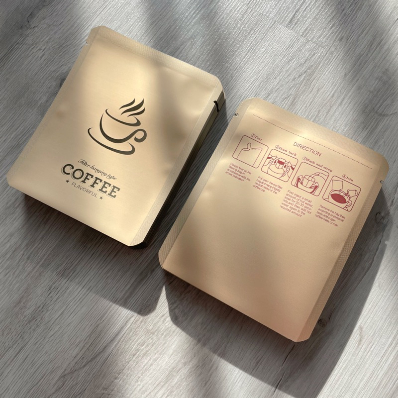 (100ใบ)ถุงใส่กาแฟดริป ซองใส่กาแฟดริป กระดาษคราฟท์ อลูมิเนียมฟอยล์ เฉพาะซองนอก - รูปที่ 6
