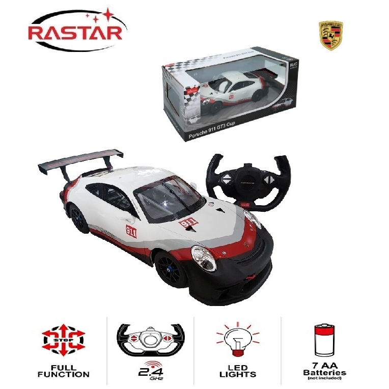 รถบังคับวิทยุ Rastar  No.75900  PORSCHE 911 GT3 อัตราส่วน  1:14 แบบจำลองที่เหมือนจริงมากซึ่งทำมาจากร