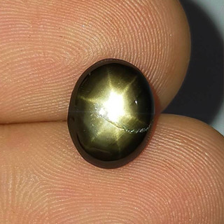 พลอย แบล็ค สตาร์ แซฟไฟร์ ดิบ ธรรมชาติ แท้ ( Unheated Natural Black Star Sapphire ) หนัก 3.64 กะรัต