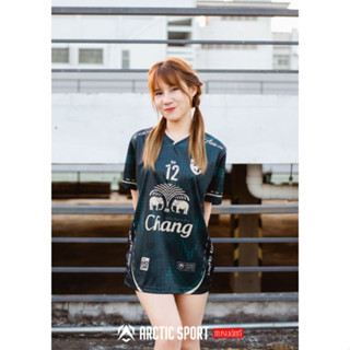 เสื้อกีฬาพิมพ์ลาย คอวี แขนสั้น รหัส AV001 ผ้าไมโคร ใส่ได้ทุก…