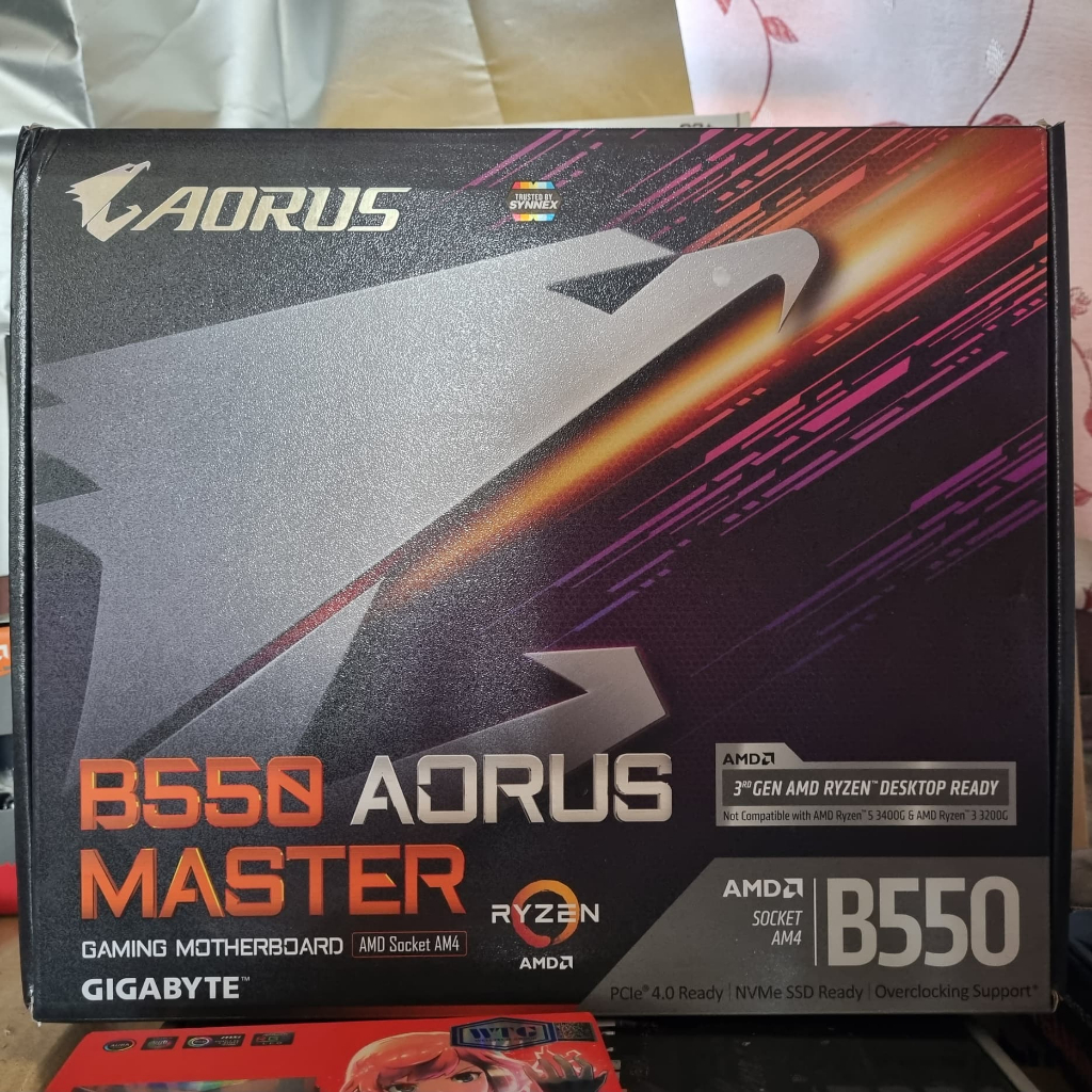 MAINBOARD (เมนบอร์ด) AM4 GIGABYTE B550 AORUS MASTER มือ2 ใช้งานปกติ-มีประกันติด