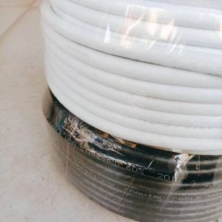 สาย RG6 20 เมตร ชิลด์ 64 เส้น รุ่น T60W/B-20 ยี่ห้อ THAISAT (เลือกสีดำ/สีขาว)