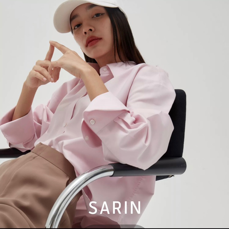 มือสอง ส่งฟรี Sarin Shirt เสื้อเชิ้ต 1110 สี Light pink สภาพดีไม่มีตำหนิ