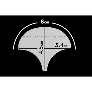 กระดาษแม่แบบ เทมเพลตรูปใบพัด ขนาด 5.4 x 4.5cm งานควิลท์ งานต่อผ้า และงานฝีมือ DIY Template แพคละ 100 ชิ้น (รหัส jia0055)