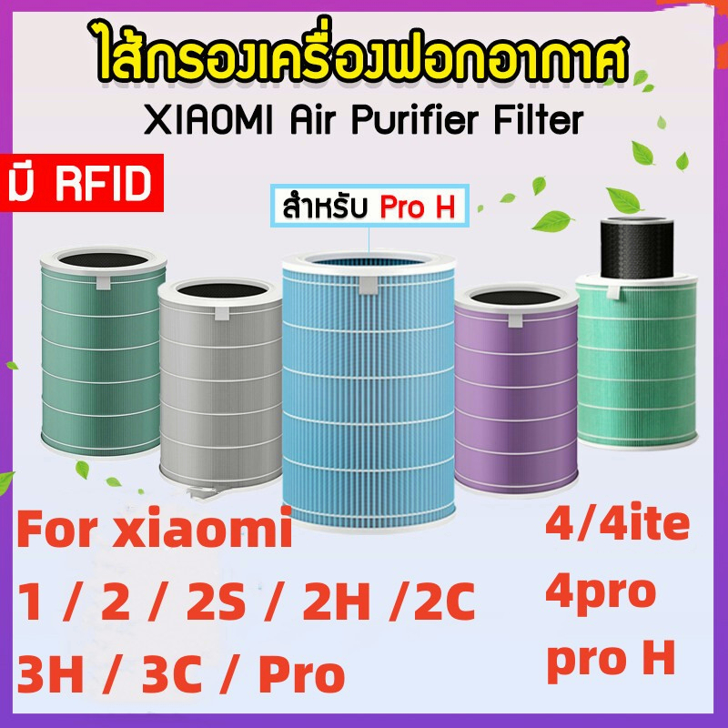 【มี RFID】สำหรับ แผ่นกรอง ไส้กรอง xiaomi รุ่น 1/2/2S/2H/2C/3H/3C/pro/4/4lite/4pro/pro H filter air pu