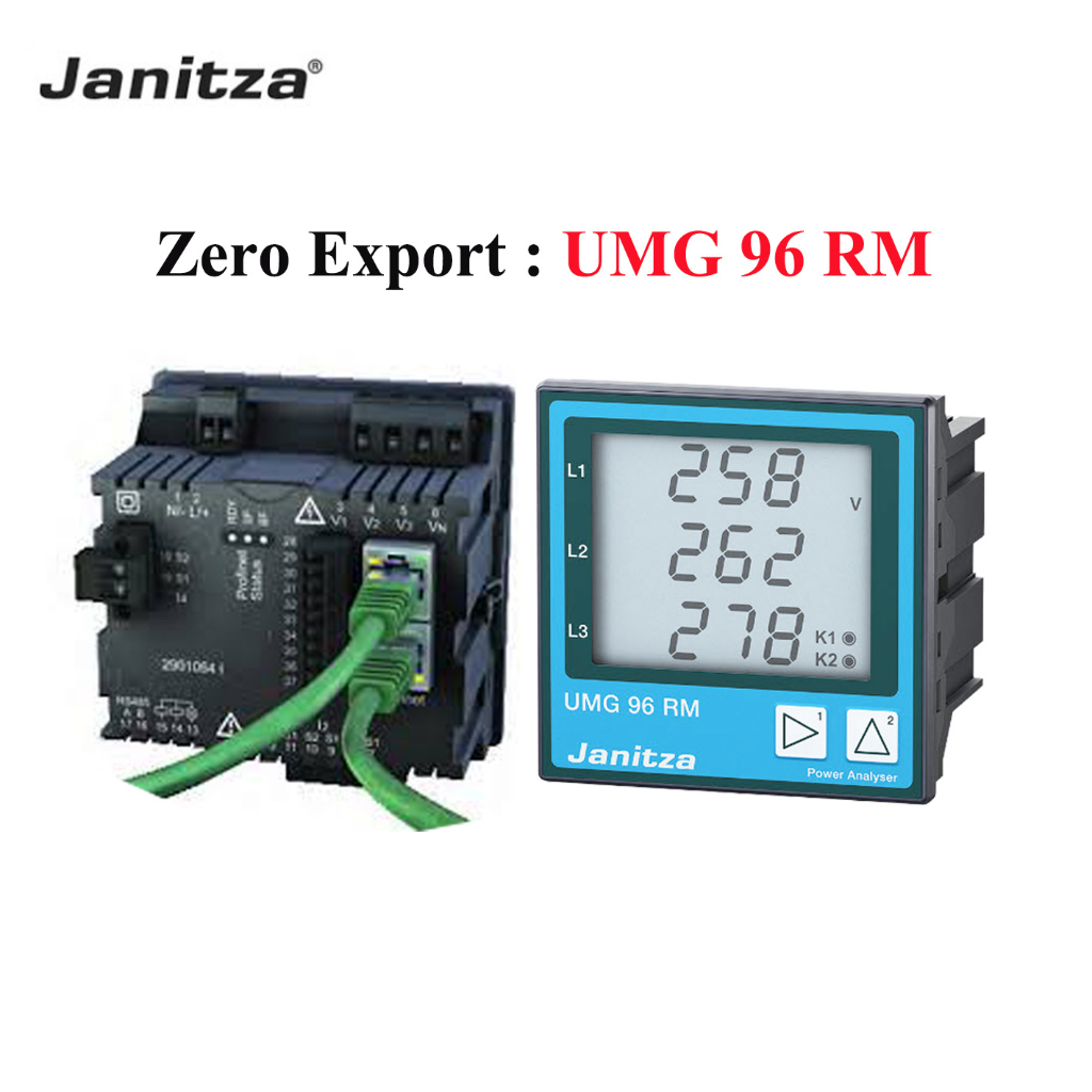 Janitza UMG96RM Power Analyser Digital Meter มิเตอร์ ใช้ร่วมกับ Smart Logger Huawei กันย้อน ประกันศู