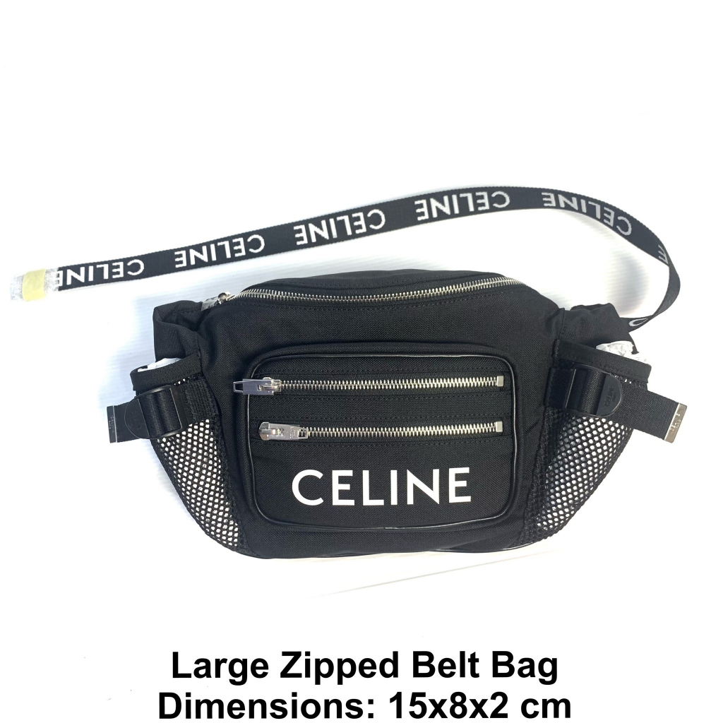 CELINE Large zipped belt bag ของแท้ 100% [ส่งฟรี]